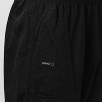 Wozhidaoke Duksevi za muškarce Muški ljetni sportovi Casual Solid patentne džepne hlače duge hlače crne