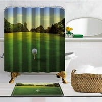 Golf u zelenoj travnjaci za zavjese za tuširanje s kadom za kadu od kade 15,7x
