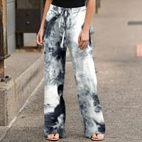 Xinqinghao znojne hlače Žene Tie-Dye Yoga Sport pantalone Pocket Casual Laose Hlače Odjeća Istezanje