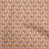 Onuone svilena tabby tkanina narančasta životinjska šivaća tkanina od dvorišta otisnuta DRIJSKA Odjeća