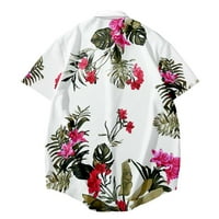 Muška havajska majica casual gumb dolje majice kratke rukave Havajske majice za muškarce, dječak
