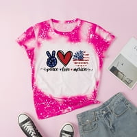 Djevojke Košulje Disable Baby Toddler Girls Kratki rukav Grafički print Ležerne ljetna majica Hot Pink 10- godina