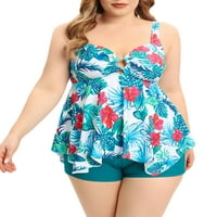 SUNISERY WOGE Plus-size Ljetni modni šupljini leđimacni cvijet za kupanje kupaći odijelo plaža