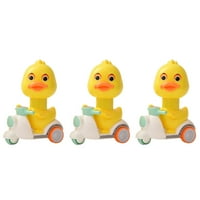 Homemaxs crtana igračka mala žuta patka igračka tipa pritiska motocikl igračka povucite natrag