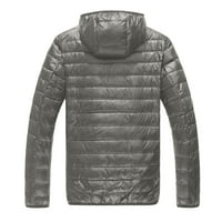 Muška zima lagana jakna s kapuljačom Ležerne prilike za toplu odjeću, patentni zatvarač, jakna od patentnog