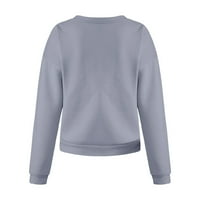 HUNPTA WOMENS dugi pulover Leptir Print CrewNeck Ispis Bluza skejtbord skejtbord bluza s dugim rukavima