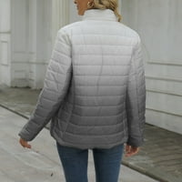 Floleo ženski casual trendy dvostruki jakna sa džepom patentnih zatvarača vrhovi kardigana modna gradijentna