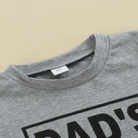 Calsunbaby novorođene dječake ljetne odjeće Set Pisma Ispis vrhova Majica Ripped Jeans Hratke Odjeća