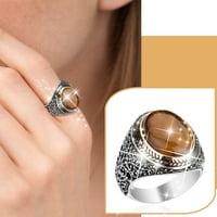 Lowrofile prstenovi za žene djevojke dragi kamen ugravirani unisni Jednostavni nakit Popularni dodaci Pokloni zvona