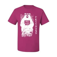 Besplatni medvjed ogromni smiješni majica za muške majice, Fuschia, 4xl