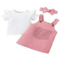Springttc Toddler Baby Girls Outfit setovi poklopci za glavu za glavu FLYVE