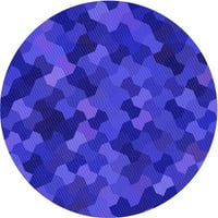 Ahgly Company u zatvorenom okruglom uzorkovima svijetlim plavim prostirkama, 6 'okruglica
