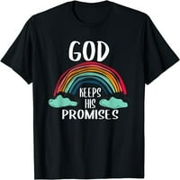 Bog drži svoja obećava duginu ljupko Christian Christianity majica