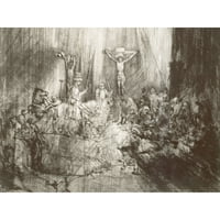 Rembrandt Krist razapeo između dvojice lopova, tri krsta Extra Veliki umjetnički print zidni zidni zidni