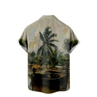 Muškarci Essentials Stertch bluza Ljetne modne havajske košulje Trendy Beach Dugme Dugme Košulje Plus