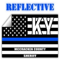 Reflektiraj Okrug McCracken Kentucky Ky tanka plava linija Stealthy Stara Glory USA zastava