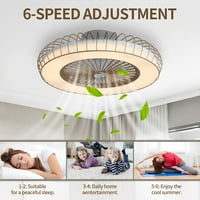 Berylove modernog tiha stropnog ventilatora LED daljinski upravljač za dnevni boravak blagovaonica svijetli zlato 20.5 7.5