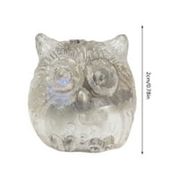 JPGIF prirodni kristalni šljunak Epoksidni Owl Desktop ukrasni ukrasni ukras