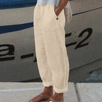 Ženske hlače velike struke modne vučne hlače modne elastične pantalone udobne ravne noge dugačke pantalone