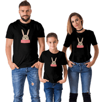 Porodična majica za majicu Uskršnja zečja jaja Pismo Ispiši opušteno-fit casual kratkih rukava poliester