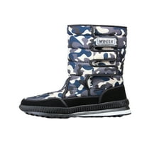 Lunceo Muške zimske tople cipele Platform čizme za snijeg plišana obloga MID CALF Boot Prozračna hodanje