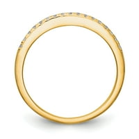 0,24ct. CZ Čvrsta stvar 14k žuti zlatni vjenčani vjenčani prsten