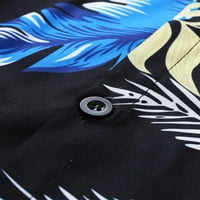 Muške havajske kratke rukave majice na plaži Redovni fit modni list ispisani gumb prema dolje od plaže