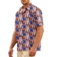 4. jula muška havajska majica USA Nacionalna kamena košulja Grafički 3D košulja plus size Club s kratkim