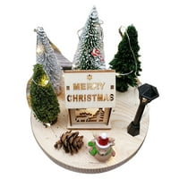 Huntermoon Božićni mikrokražni minijaturni ukrasi za božićne stablo Božićni trupci ukrašeni odmorskim
