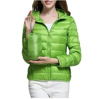 Ikevan Ženske svetlosne odjeće sa čvrstim kapuljačnim zatvaračima džepne kaput niz jakne