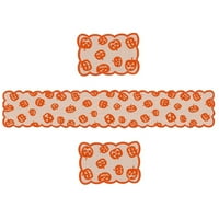 Jesenski ukras za uklanjanje puckina tragačim tablicama za trkač za trkač set narandžasti ukras za tablice
