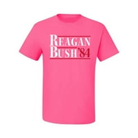 Divlji Bobby, Reagan Bush 'Kampanja Politički ljudi Grafički tee, Neon Pink, X-Veliki