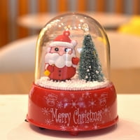 LED svjetlo Glazbeni božićni snijeg Globe slatka Santa Claus Snjegović božićno drvce Fau Crystal Ball,