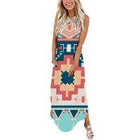 Ženska ljetna tenka za sunčanje Vintage Western Aztec Geometrijski uzorak haljine labave posjede bez