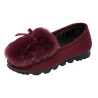 Dyfzdhu ženske casual cipele jesen i zimsko modno slatko luk čvor ukras Udobne tople cipele snijega