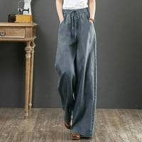 High Squiks teretni hlače Žene Ženske modne pantalone Visoko struk Perio široke noge hlače