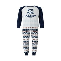 PUDCOOCO roditelj-dječji noćni odjećni set kombinezon dugih rukava patchwork i božićne vrhove pantalone
