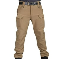 Samickarr Tergo hlače za muškarce Muškarci Čvrsti dugmeta Zipper casual multi-džepnih sportskih pantalona