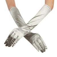 Rukavice za pribor Ženske primljene rukavice satenske vjenčane duge mlake večernje rukavice rukavice rukavice rukavice mittensence narančaste