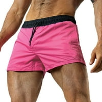 Ketyyh-Chn muške kratke hlače Ljetne kratke hlače džepove sa zatvaračem Elastične kratke hlače ružičasta,