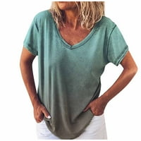 Košulje za žene Ležerne prilike V-izrez bluza s kratkim rukavima plus veličina vrhova za žene