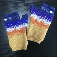 Zimske rukavice za žensko čišćenje Jesen zimski ležerni gradijentni kontrast pleteni pahuljivi uzorak