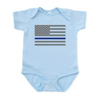 Cafepress - tanka plava linija za tijelo - baby Light BodySuit, Veličina Novorođenčad - meseci