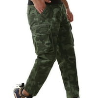 Rovga muške hlače Multi-džepne opuštene klize pantalone fit kamuflažnim zatvaračem muški teretni teretni