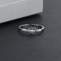 Mojoj kćeri prsten Ljubavni prsten ženska modna prsten ličnosti Jednostavna izdubljena ljubavna prstena