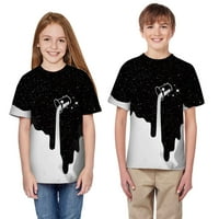 Djevojke 2T Teen Big Kids Girls Boys Ljetna 3D Print Majica Bluza Ležerna odjeća