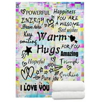 Volim te mama poklon pokrivač, super mekani pokrivač ekstra toplo prstio nagli zimski pokrivač za kauč