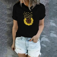 Ženske majice Suncokretove košulje za slatku maslačku grafiku Thirt Ljetni kratki rukav Ties