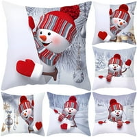Cheer US Christi Božićni snjegović Jastuk navlake Dekorativni jastuk navlake Xmas zimski odmor za odmor jastučnica
