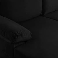 Moderna velika baršunasta tkanina od sekcije u sekcijskoj kauč sa dvostrukim ekstra širokim kaučem za